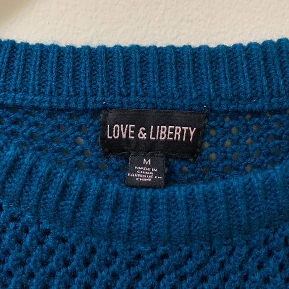 Love & Liberty (Bluenotes) Sweater - Aqua Blue - Picture 3 of 5